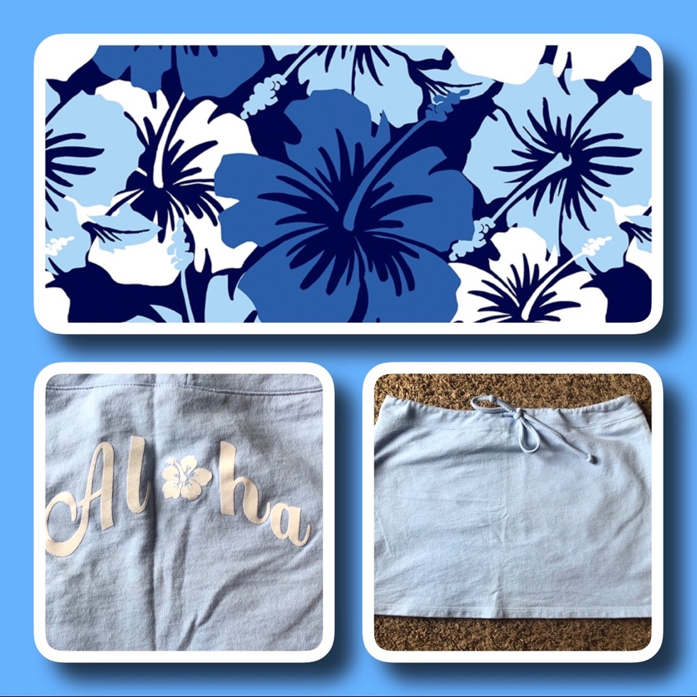 Adorable Draw Sting Mini Skirt From Hawaii.